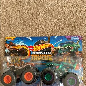 Hot wheels monster trucks-Tiger Shark vs Mega Wrex. New unopened package.$12
